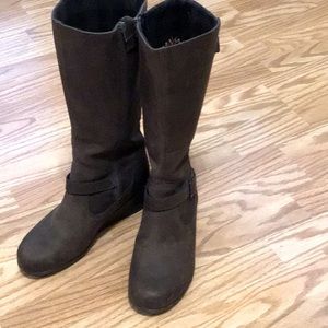 Leather boots , flannel lining size 10US 40.5 EU
